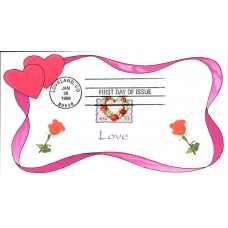 #3275 Victorian Love Homespun FDC