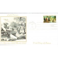 #3316 California Gold Rush Homespun FDC