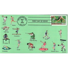 #3397 Summer Sports Homespun FDC