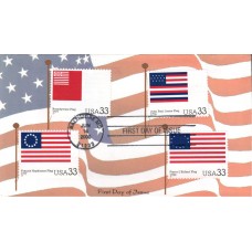 #3403e-h Stars and Stripes Homespun FDC