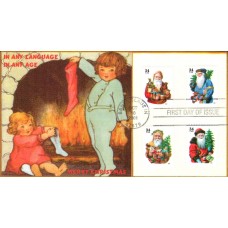 #3537-40 Santa Claus Homespun FDC