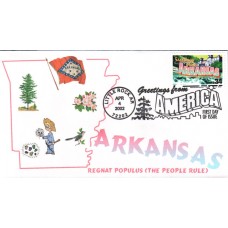 #3564 Greetings From Arkansas Homespun FDC