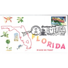 #3569 Greetings From Florida Homespun FDC
