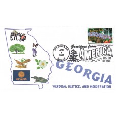 #3570 Greetings From Georgia Homespun FDC