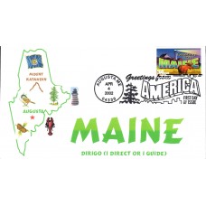 #3579 Greetings From Maine Homespun FDC