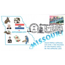 #3585 Greetings From Missouri Homespun FDC