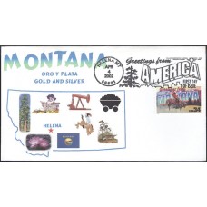 #3586 Greetings From Montana Homespun FDC