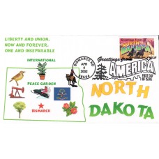 #3594 Greetings From North Dakota Homespun FDC