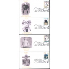 #3808-11 Early Football Heroes Homespun FDC Set