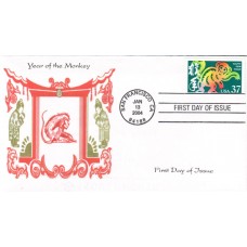 #3832 Year of the Monkey Homespun FDC