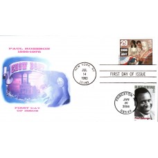 #3834 Paul Robeson Dual Homespun FDC