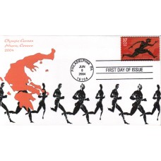 #3863 Athens Summer Olympics Homespun FDC