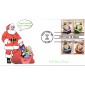 #3887-90 Santa Ornaments Homespun FDC