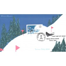 #3995 Winter Olympics Homespun FDC