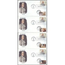 #4021-24 Benjamin Franklin Dual Homespun FDC Set