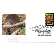 #4064 American Beaver Homespun FDC