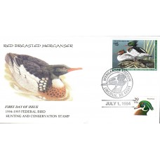 #RW61 Red-Breasted Merganser Homespun FDC