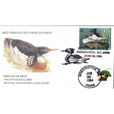 #RW61 Red-Breasted Merganser Homespun FDC