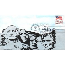 #2523 Flag Over Mt. Rushmore Hudeck FDC