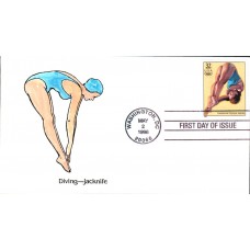 #3068d Women's Diving Hussey FDC