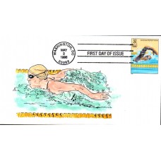 #3068n Women's Swimming Hussey FDC