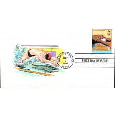 #3068q Men's Swimming Hussey FDC