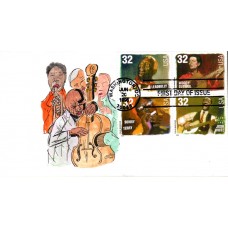 #3212-15 Folk Musicians Hussey FDC