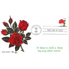 #2490 Red Rose Info FDC