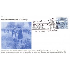 #2590 Surrender at Saratoga Info FDC