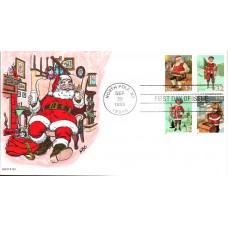 #3004-07 Santa and Children Info FDC