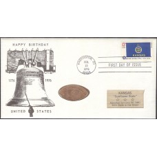 #1666 Kansas State Flag Jack's FDC