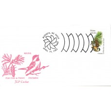 #1971 Maine Birds - Flowers JLP FDC