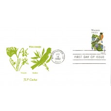 #2001 Wisconsin Birds - Flowers JLP FDC