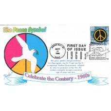 #3188m Peace Symbol Juvelar FDC