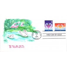 #3123-24 Love - Swans KAH FDC