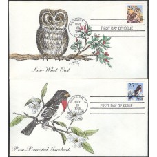 #2284-85 Owl and Grosbeak Karen's FDC Set