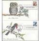 #2284-85 Owl and Grosbeak Karen's FDC Set