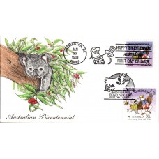 #2370 Australia Bicentennial Joint Karen's FDC