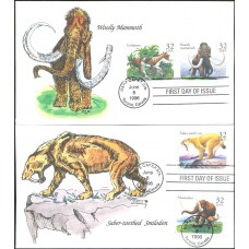 #3077-80 Prehistoric Animals Karen's FDC Set