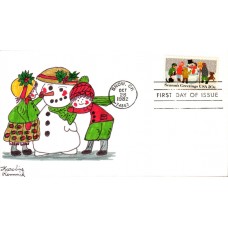 #2028 Snowman First Karoline's FDC