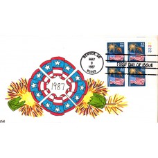 #2276 Flag and Fireworks Karoline's FDC