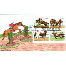 #2756-59 Sporting Horses Karoline's FDC