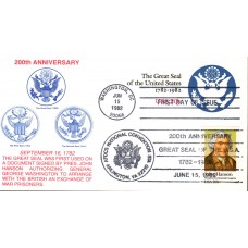 #U602 US Great Seal Dual Kenick FDC