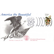 #1974 Michigan Birds - Flowers KMC FDC