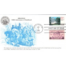 #2167 Arkansas Statehood Combo KMC FDC