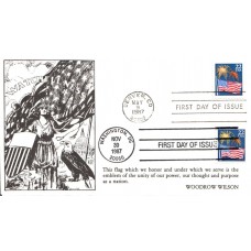 #2276v Flag and Fireworks Dual KMC FDC