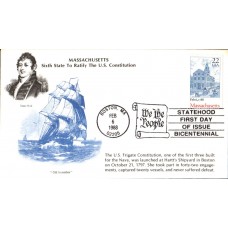 #2341 Massachusetts Statehood KMC FDC