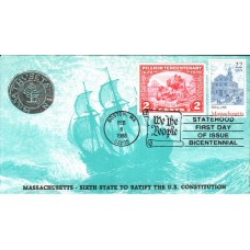 #2341 Massachusetts Statehood Combo KMC FDC