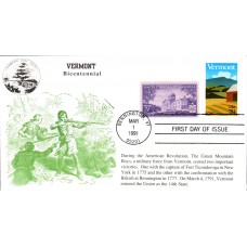 #2533 Vermont Statehood Combo KMC FDC