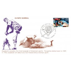 #2619 Olympic Baseball KMC FDC